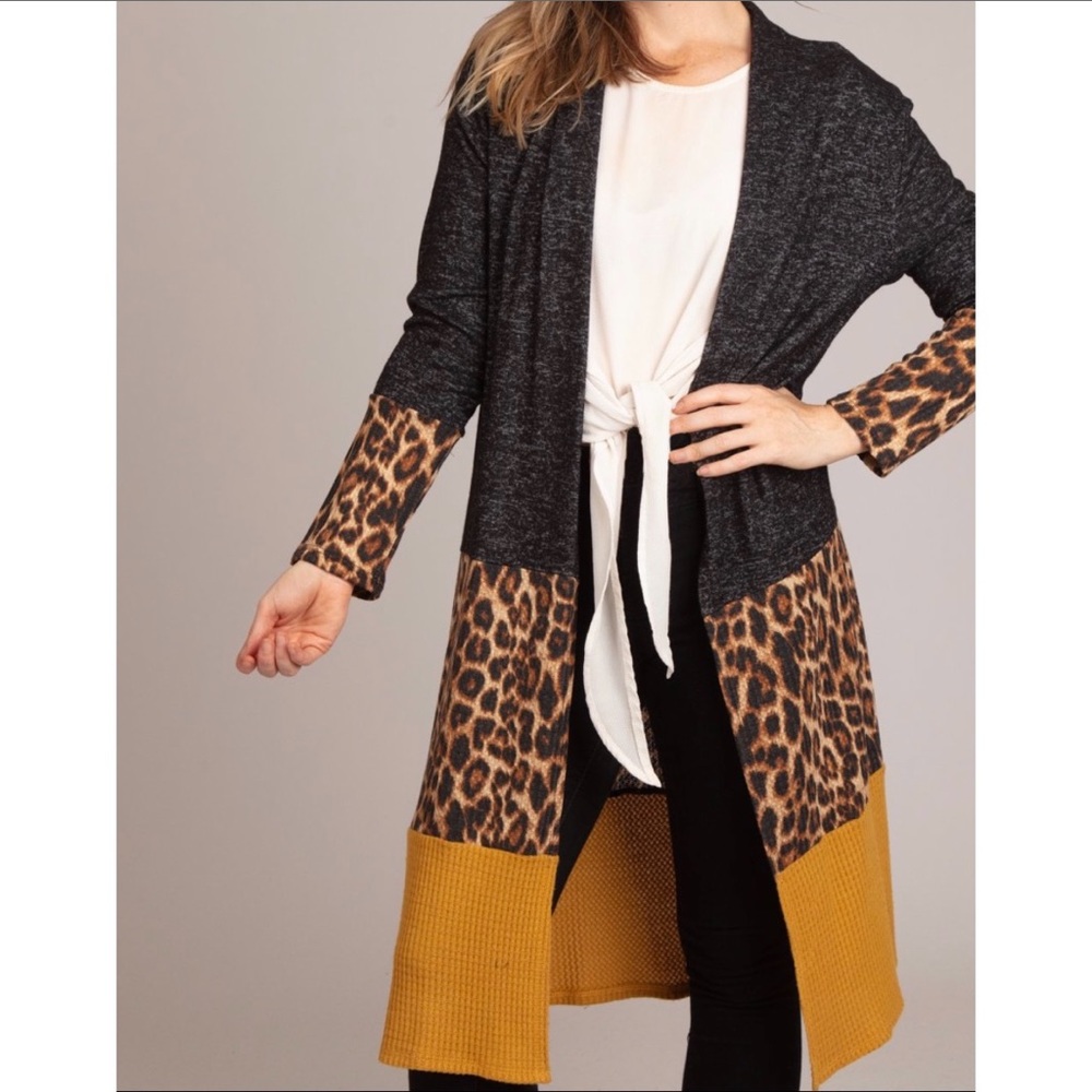 Black Marled Leopard Mustard Duster - Picture 3 of 7